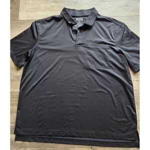 Duluth Trading Co Black Short Sleeve Relaxed Fit Polo Shirt Mens Size XL